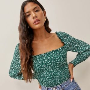 Reformation Pinto Top | Parsley | Nwt